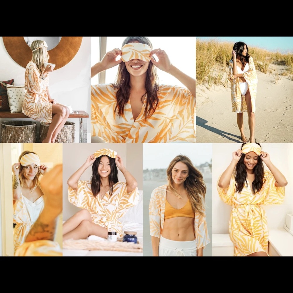 Magnolia Robe/Kimono Madison Du Soir yellow palm